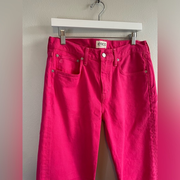 Etica Rhea Mid-Rise Loose Fit Raspberry Color Size 28 - Picture 6 of 10